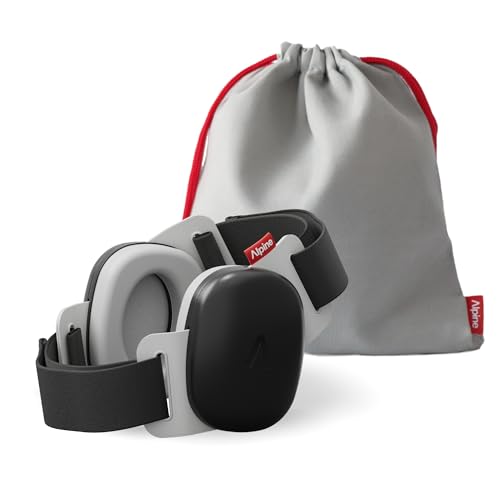 Image of Alpine Muffy Baby Comfort - Protects Hearing for Babies and Toddlers - CE & ANSI Certified - Unique Headband for Safe fit & Comfort - Multi-adjustable for Ages 3-48 Months, 24dB Sound Reduction, Black