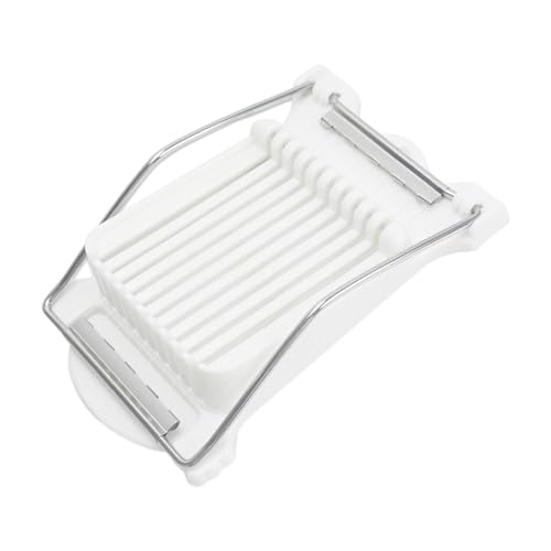 Bothyi チーズスライサー バターワイヤーカッター ハムエッグのスライス 簡単かつ高速切断 手持ち式多機能耐熱皿 イチゴスライサー, 白