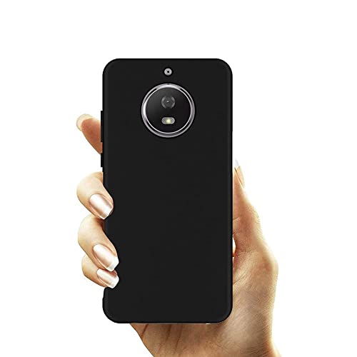 Image of Mobile Back Cover Case for Moto G5S (Silicone Case|CameraProtection|Black SC1510)