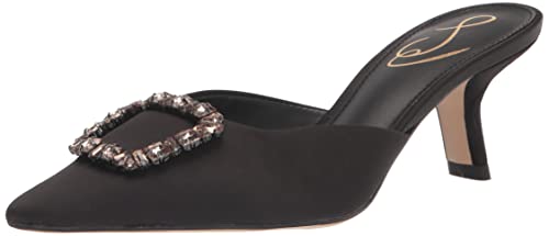 Sam Edelman Women's Brit Jewel Mule, Black Satin, 6 #TOP19
