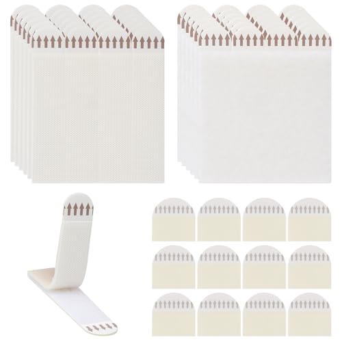 ZMDMAH Accroche Tableau Sans Percer, 36 Paires Fixation Murale Bandes de Suspension, Etroit Languettes Accroches Tableaux Scratch Autocollant Double Face Adapté aux Cadres Posters Décorations