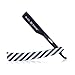 Barber Straight Razor Kit - Durable Barber Straight Edge Razor Kit with 10 Derby Double-Edge Straight Razor Blades, Straight Razor Shaving Kit (Black and White)