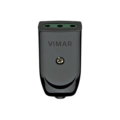 VIMARRI.00221B Mobile Socket Small SICURY 2P+T 10 A 250 V, Italian Standard Type P11, Output Axial Cable, White