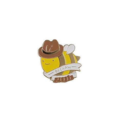 Beehaw Cowboy Bee Enamel Pin Insect Bee Badge Brooch Cute Honeybee Jacket Coat Hat Accessories Beekeeper Gift
