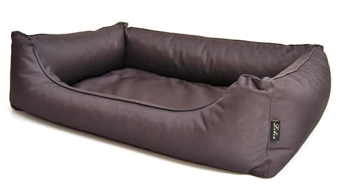 Lebon - Hundebett Paula Plus | Orthopädisch | 4 Farben | 4 Größen | Pflegeleicht | Schmutz- & Wasserabweisend (M, Braun)