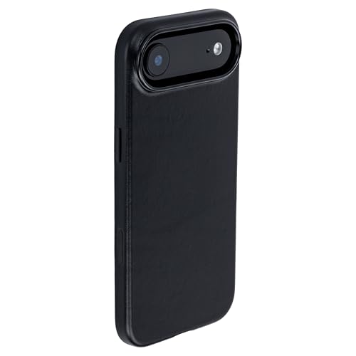 Coque iPhone 17 Air cuir noir avec commande photo pour le quotidien