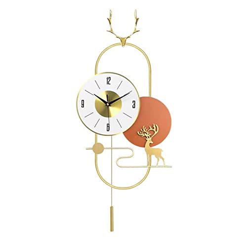 Horloge murale silencieuse tête de cerf pour supprimer le tic-tac dans votre salon