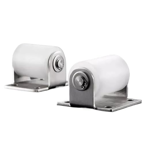 Roulettes blanches pour porte de douche coulissante et poulie de support en acier