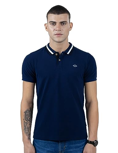 Image of Revolt Streetwear SINDICATE Men Revolt Men's 100% Cotton Polo T-Shirt - with Logo Branding (Jet Black, L)