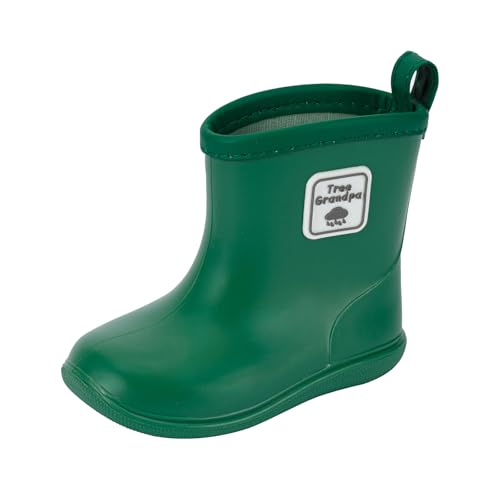 Tree Grandpa Toddler Rain Boots Size 5 for Boys Girls Waterproof Baby Kids Rain Boots With Easy-on