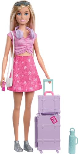 Barbie Family & Friends ‘Malibu’ Limitless Adventure Blonde Fashion Doll, Luggage, and Travel-Themed Accessories