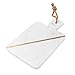 Lexi Home Genuine Marble Charcuterie Board, Kitchen, Serving Tray for Cheese, Pastry, Bread, Fruit, Meat, Candy, Decorative Platter, Rectangular Display, Non-Slip (White Marble/Soft Brass)