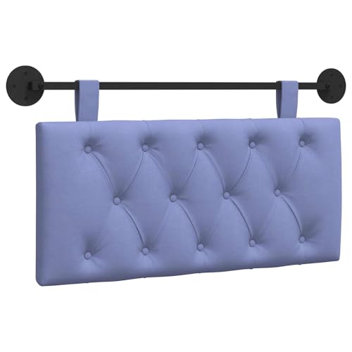 vidaXL Cabecera Colgante Azul Jeans 90 x 55 x 7 cm Tela, Cabecero Rectangular de Tela para Dormitorio, diseño Moderno Colgante, Respaldo Acogedor y Suave, eficiente en Espacio