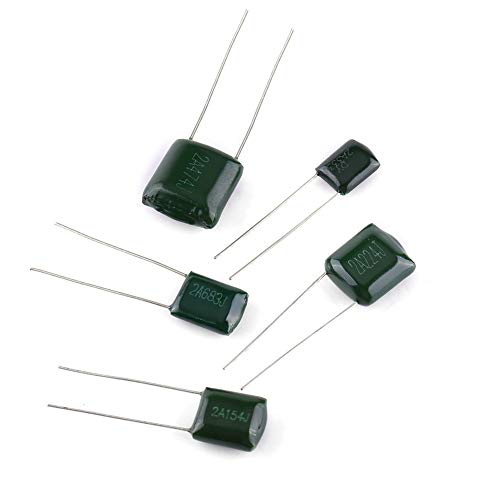 660pcs 24 Values Polyester Film Capacitors Assortment Kit 100V 0.22nF to 470nF with Clear Plastic Box for Radio/TV Sets/Electronic Equipments