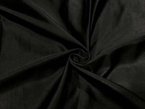 Tissu satiné Duchesse de soie 40 momme au mètre largeur 137cm noir et argent