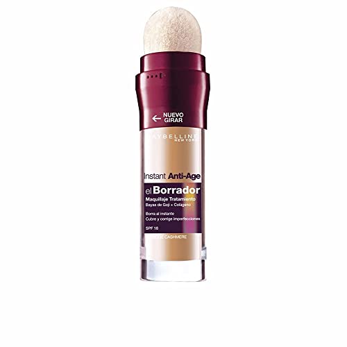 6 mejores marcas de maquillaje baratas 13 Maybelline New York, Borrador, Base de maquillaje correctora, Tono 21...