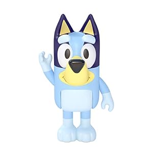 Bluey Family Figure Pack of 4, Robust Poseable Character Toys with Bingo, Chilli, and Bandit Figures, Toddler-Sized Animal Figurines for Kids Ages 3+