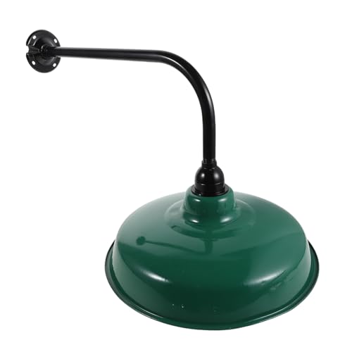 Pantalla para patio redonda de 35 cm rústica y verde para cenas en el jardín