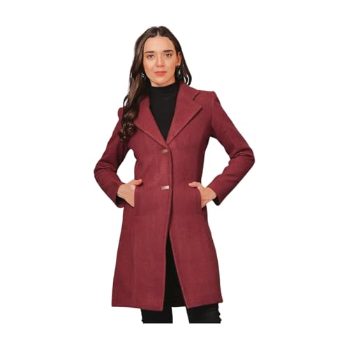 Juelle Self Design Longline Winter Overcoat