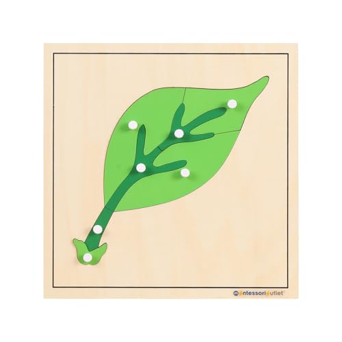 Image of MONTESSORI OUTLET Nature Materials Leaf Puzzle Early Preschool Learning Toys for 3-12 Year Old Kids and Toddler