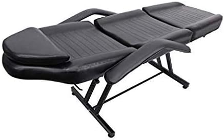 Black Color Facail Table Bed Chair for Beauty Salon Massage Waxing Makeup Include One Stool in Free