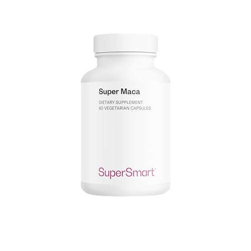Super Maca - Maca Péruvienne - Soutient l’Énergie, la Vitalité & la Libido - Standardisé à 0,6% de Macamides et de Macaenes - Ginseng Péruvien - Vegan - Sans Gluten - SuperSmart