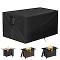 Velfree Fire Pit Cover Rectangle,48 Inch Rectangular Firepit Covers,Waterproof Gas Fire Pit Table Cover - 48 x 36 x 24 Inch