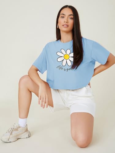 Image of KOTTY Women's Letter Print Oversized Fit T-Shirt