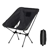 XINGLIANG Folding Chair Outdoor Camping Lightweight Folding Chair Portable Storage Tactical Chair(Black)