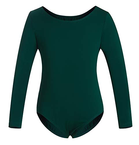 DANSHOW Girls  Team Basic Long Sleeve Leotard for Toddler Gymnastics Dance Ballet(2KD3028-M-11)