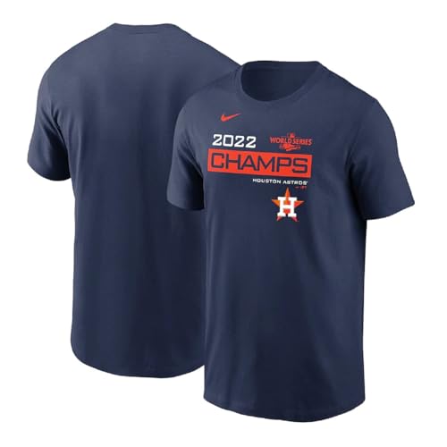 Nike Men's Houston Astros 2022 World Series Champions Celebration T-Shirt (as1, Alpha, m, Regular, Regular, Navy)