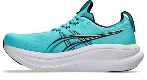 Image of ASICS Gel-Nimbus 28 Men's Running Shoes, Prussian Blue /Cream