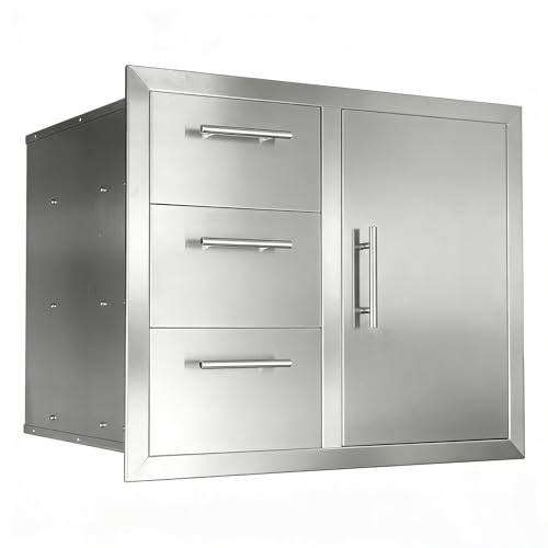 Outdoor Kitchen Drawers Combo Stainless Steel Flush Mount Outdoor Kitchen