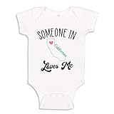Someone in California Loves Me Long Distance Baby Gift State to State Bodysuit Infant One Piece 12 mo White