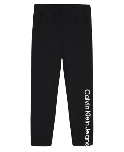 Calvin Klein Boys' Pull-on Fleece Jogger Sweatpants, Drawstring Closure