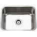 Houzer STS-1300-1 Eston Series Undermount Stainless Steel Single Bowl Kitchen Sink, 18 Gauge