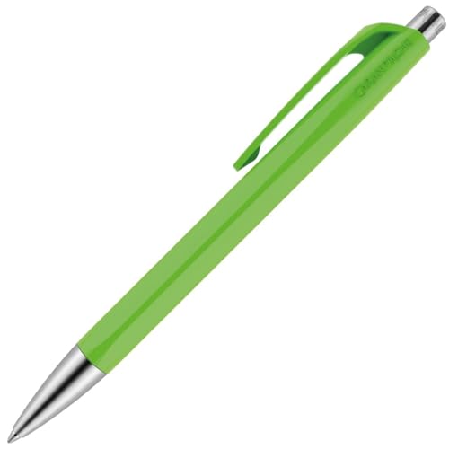 Caran D'Ache Infinite 888.280 – Penna A Sfera Rosa Rubino – 12,5 Cm – Meccanismo A Pressione – Resina Lucida