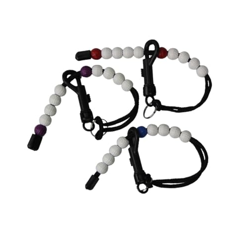 DINHEAROM Wrist Score Counter 8pcs Golf Bead Stroke Counter Plastic Balls Mark Stroke for Golf Random