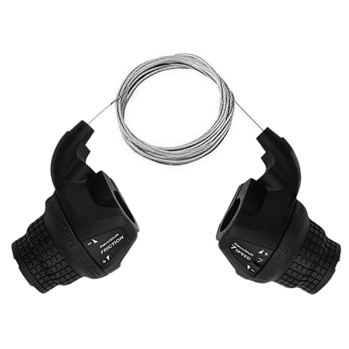 Tailcle RS25-3X7 Speed Bike Gear Shifter, Bicycle Revoshift Right SL-RS25-3X7 Shift Lever Bicycle Twist Grip Thumb Gear Shifter for MTB Mountain Bike (RS25-3X7 Speed Bike Shifter) - Thumbnail 7