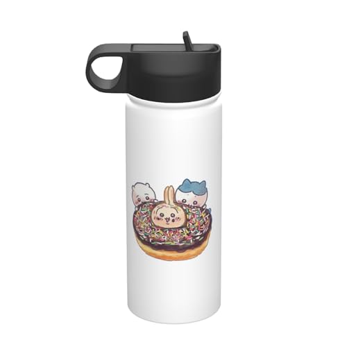 ステンレスカップ ちいかわ コーヒーカップ 車用 タンブラー かわいい 大容量 保温 保冷 真空断熱 蓋付き 水筒 ウォーターボトル 取っ手付き 持ち運びやすい スポーツ アウトドア オフィス 家庭用 車用 男女兼用 誕生日プレゼント 500ml