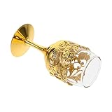 Sosoport Copa de Vino Pequeña de Metal Vintage Multifuncional para Licor y Whisky Resistente y Duradera para Fiestas Bodas y Degustaciones