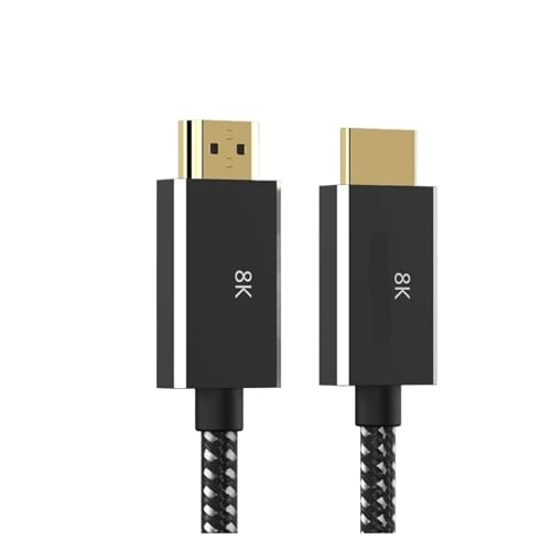 Compatible For MOSHOU, HDMI 2.1 Cable 8K 60Hz 4K 120Hz 48Gbps ARC EARC HDR Video Cord For Amplifier TV PS4 PS5 NS Projector High Definition.(3m)