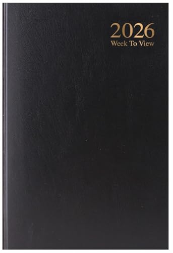 2026 Diary A5 Week to View - Black