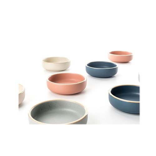 5-częściowy zestaw ceramicznych misek na przekąski, okrągłe miski do dipów i talerze do serwowania przypraw, sałatek, przypraw, przekąsek i przystawek, idealne do rozrywki i imprez