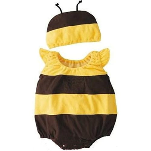 Hperu Disfraz de Abeja, Disfraz de Abeja de Dibujos Animados para niños con Gorro, Pelele sin Mangas para bebé, Mono de algodón para Fiesta de Disfraces y Disfraces, Talla S