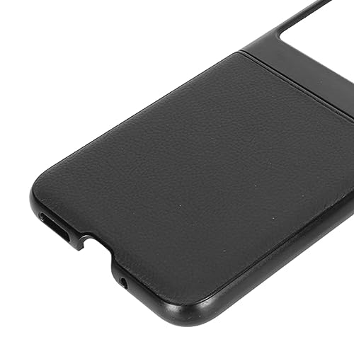 Stötsäkert flipfodral i läder för Motorola Razr 40 Ultra, svart