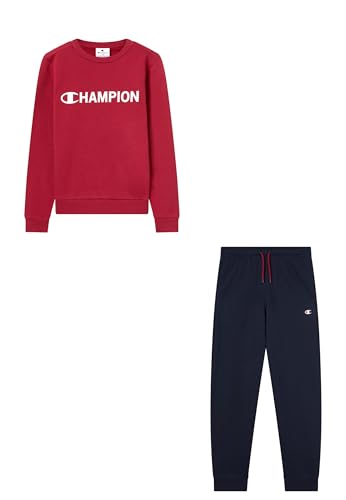 Survêtement Champion Legacy rouge taille L pour garçon avec haut à col rond