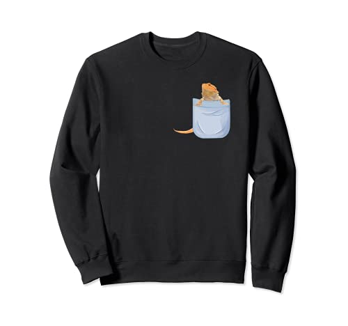 Bearded dragons in pocket Tee Pet Bearded Pogona Reptiles Felpa