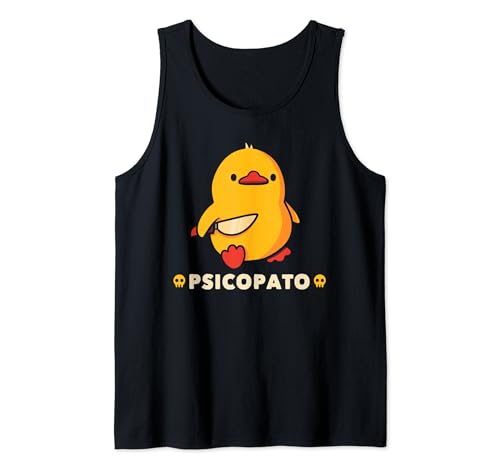 Funny Psicopatos Pato Animales Hombres Mujeres Camiseta sin Mangas