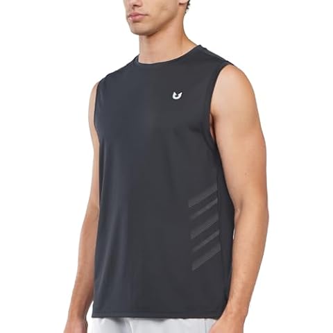NORTHYARD Men's Athletic Workout Tank Top Running Gym Sleeveless Shirts Quick Dry Lightweight Training Sport Muscle Tank Black L Cover